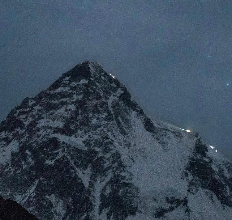 Climbers Climbing K2